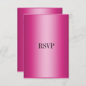 RSVP応答カードピンクすべてのイベント 出欠カード (正面/裏面)
