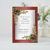 RSVP応答カードホリデイ結婚式招待状 出欠カード (スタンド正面)