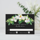 RSVP応答カードモダンタイポグラフィMagnolia 出欠カード (スタンド正面)