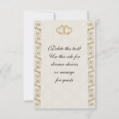 RSVP応答カード伝統的 出欠カード (裏面)