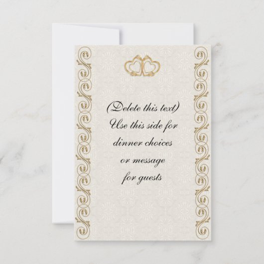 RSVP応答カード伝統的 出欠カード (裏面)