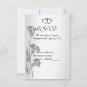 RSVP応答カード呼び出しユリ 出欠カード (正面)