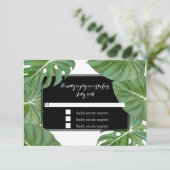 RSVP応答カード熱帯葉葉葉葉 出欠カード (スタンド正面)