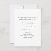 RSVP応答カード赤い白すべてのイベント 出欠カード (裏面)