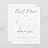 RSVP応答カード (正面/裏面)