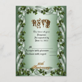 RSVP応答カード50周年誓リニューアルIr 招待状