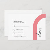 RSVP応答カード |クラシックスタイル 出欠カード (正面/裏面)