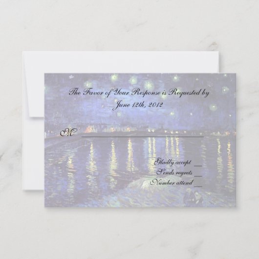 RSVP応答カード 出欠カード (正面)