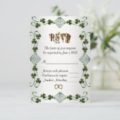 RSVP応答カードIrish Unityノット 出欠カード (スタンド正面)