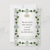 RSVP応答カードIrish Unityノット 出欠カード (裏面)