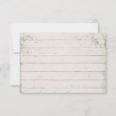 RSVP応答シップラップ木製ボード青あじさぎ 出欠カード (裏面)