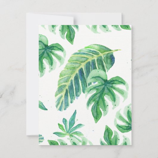 RSVP応答フラミンゴビーチ海熱帯離れ 出欠カード (裏面)