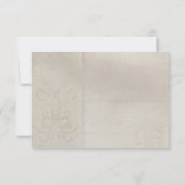 RSVP応答フローラロマンチックかわいらしウッド素朴 出欠カード (裏面)