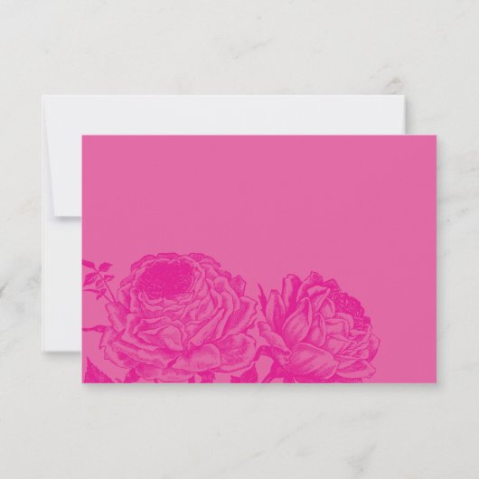 RSVP応答応答パッモダンクエレガントフローラ 出欠カード (裏面)