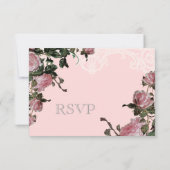 RSVP応答招待状カード-トレリスバラヴィンテージ 出欠カード (裏面)