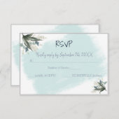 RSVP応答結婚カード 出欠カード (正面/裏面)