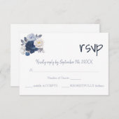 RSVP応答結婚カード 出欠カード (正面/裏面)