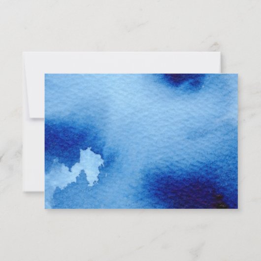 RSVP応答青スタイリッシュ水色RYAN 出欠カード (裏面)