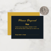 RSVP応答 ノートカード (正面/裏面インサイチュ)