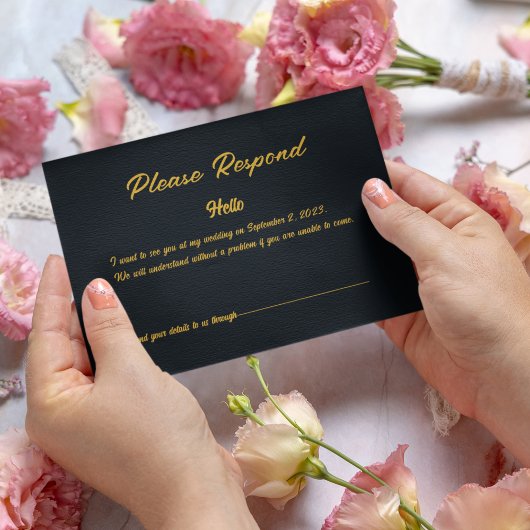 RSVP応答 ノートカード