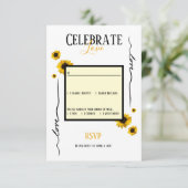 RSVP愛祝と金色のひまわり 招待状 (スタンド正面)