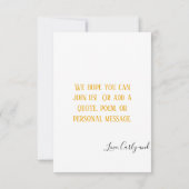 RSVP愛祝と金色のひまわり 招待状 (裏面)