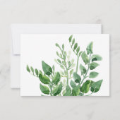 RSVP手書きモダンの緑シンプル色 出欠カード (裏面)