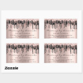 RSVP拡張メイクアップ美しいサロンMicroblading 長方形シール (シート)