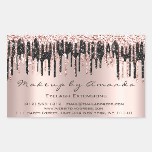 RSVP拡張メイクアップ美しいサロンMicroblading 長方形シール