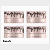 RSVP拡張機能メイクアップ美しいサロンドライブブライダル 長方形シール (シート)