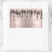 RSVP拡張機能メイクアップ美しいサロンドライブブライダル 長方形シール (バッグ)