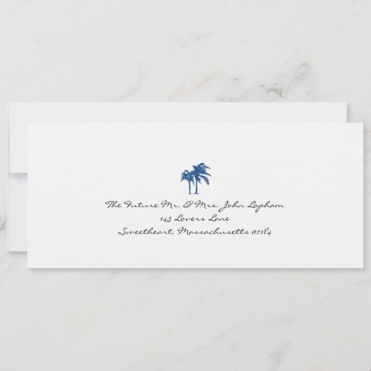 RSVP搭乗券タイ結婚式招待状 招待状 (裏面)