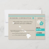 RSVP搭乗券ハワイへ 出欠カード (正面)