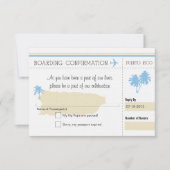 RSVP搭乗券プエルトリコ 出欠カード (正面)