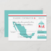 RSVP搭乗券メキシコへ 出欠カード (正面/裏面)