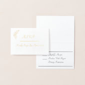 RSVP日付の保存 箔カード (ディスプレー)