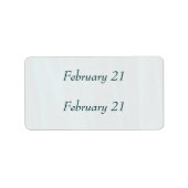 RSVP日付シール2 ラベル (正面)