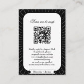 RSVP死のQRコードまで結婚のゴシック骨格 エンクロージャーカード (裏面)