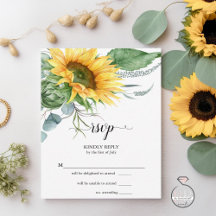 RSVP水彩ひまわり