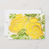 RSVP水絵を描色イエローローズ 招待状 (正面)