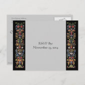 RSVP照明アートグレーカスタムポストカード インビテーションポストカード (正面/裏面)