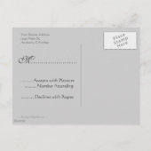 RSVP照明アートグレーカスタムポストカード インビテーションポストカード (裏面)