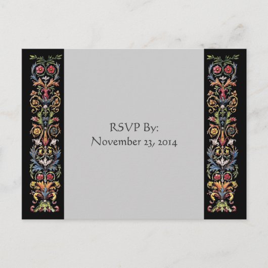RSVP照明アートグレーカスタムポストカード インビテーションポストカード (正面)