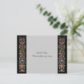 RSVP照明アートグレーカスタムポストカード インビテーションポストカード (スタンド正面)
