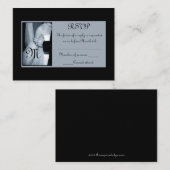 RSVP白黒ウエディングカード エンクロージャーカード (正面/裏面)