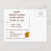 RSVP紅葉結婚の インビテーションポストカード (裏面)