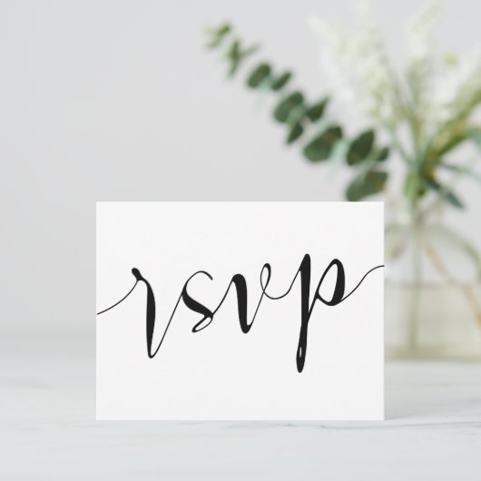 RSVP素朴はがき返信カード インビテーションポストカード (スタンド正面)