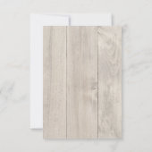 RSVP素朴カー結婚ド、のSprigs 出欠カード (裏面)