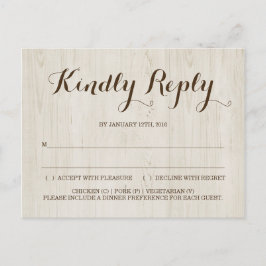 RSVP素朴ポストカード インビテーションポストカード