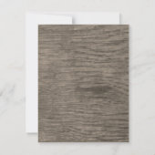 RSVP素朴ヴィンテージレース木製スクリプトタイポグラフィ 出欠カード (裏面)